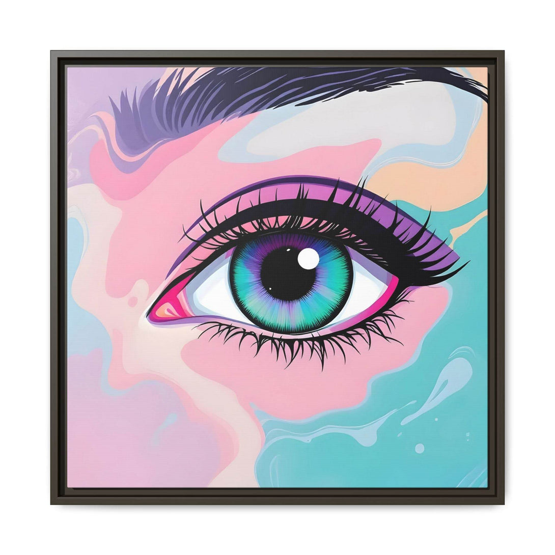 PsEyeFlow #2 – Lucid Gaze. ( Colorful Framed Matte Canvas Decor ) - Highdellic