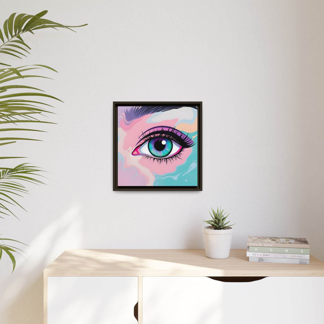 PsEyeFlow #2 – Lucid Gaze. ( Colorful Framed Matte Canvas Decor ) - Highdellic