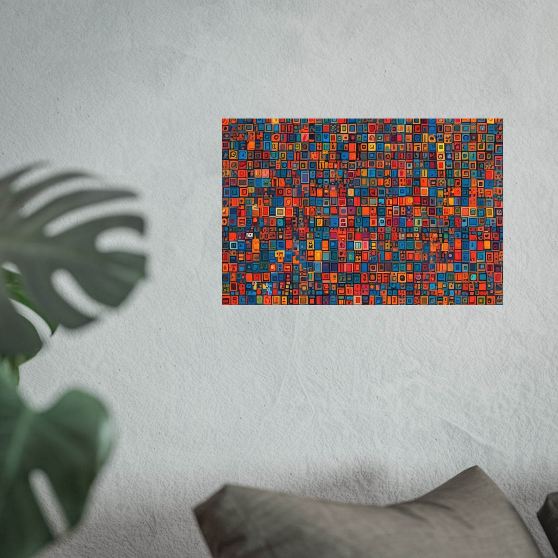 PsEyeCode #1b - Digital Mosaic on Horizontal (3:2) Fine Art Poster - Highdellic