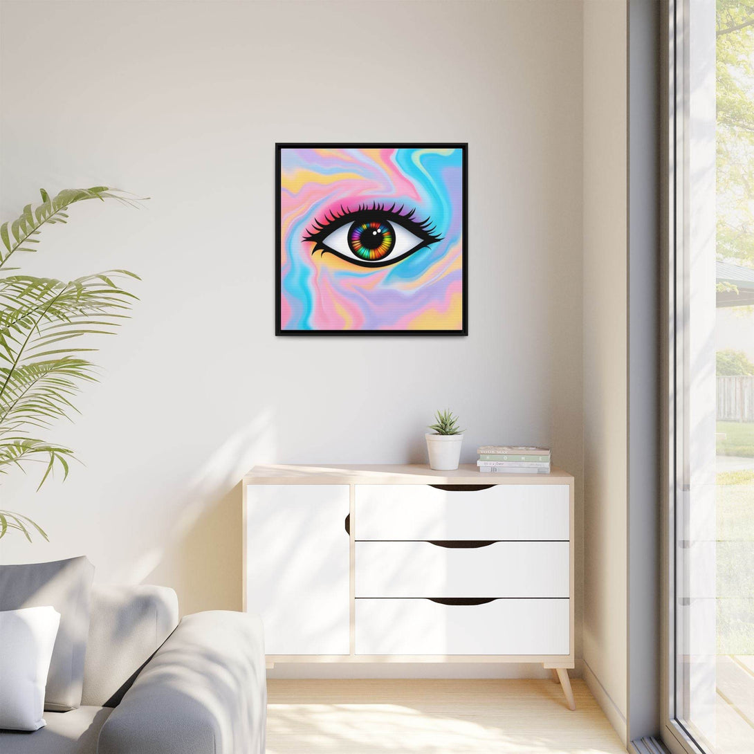 PsEyeFlow #32 - Prism Mirage on Framed Matte Canvas (multi colour) - Highdellic