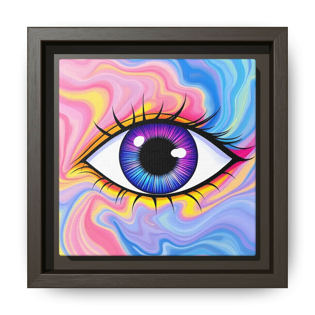 PsEyeFlow #28 - Cosmic Mirage on Framed Matte Canvas (Multi-color) - Highdellic