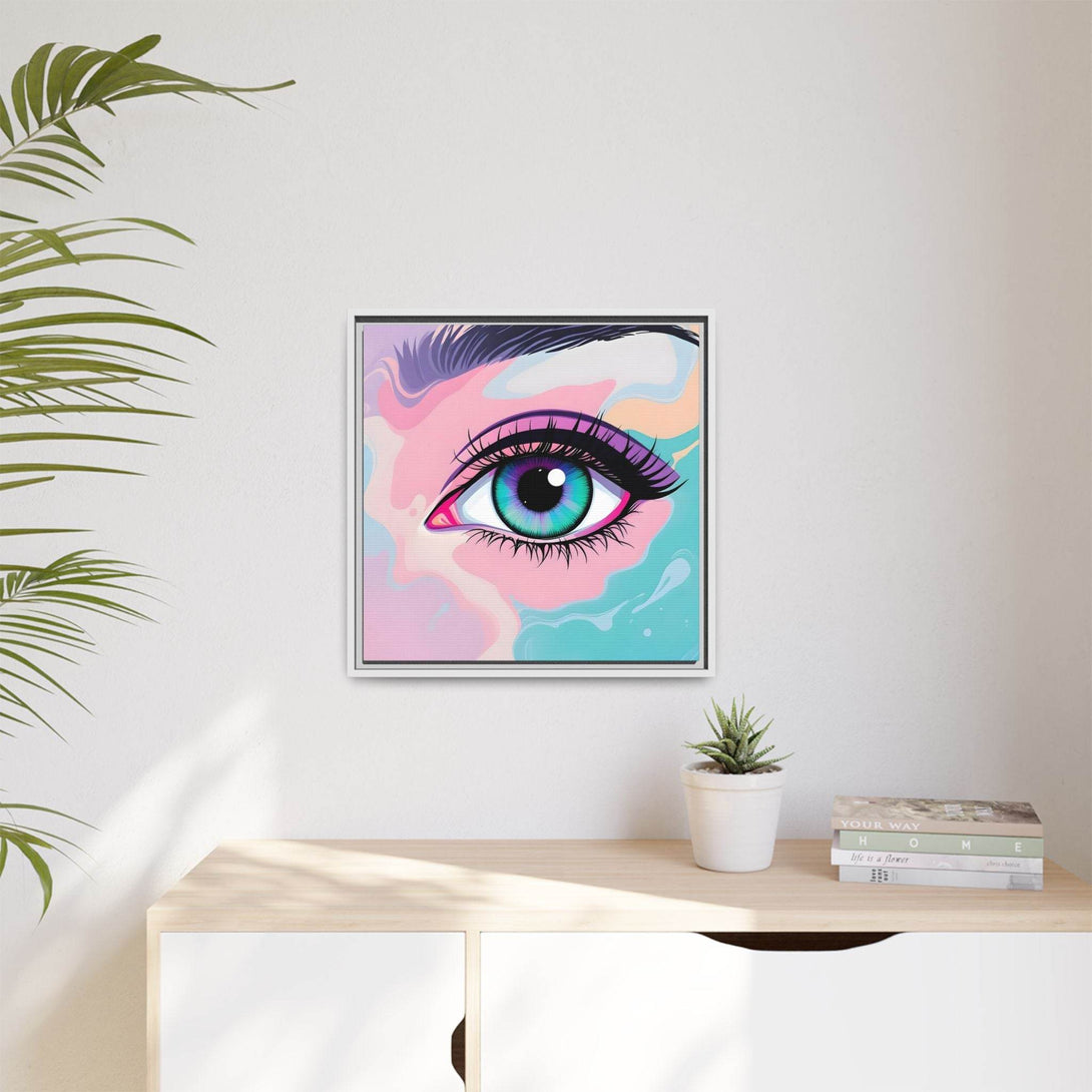 PsEyeFlow #2 – Lucid Gaze. ( Colorful Framed Matte Canvas Decor ) - Highdellic