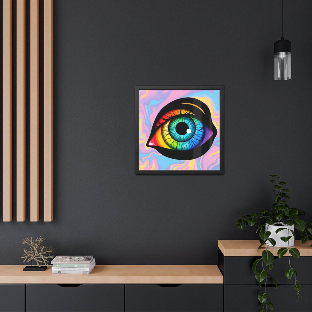 PsEyeFlow 4 - Chromatic Vision. ( wood Framed semi-gloss coated paper ) - Highdellic
