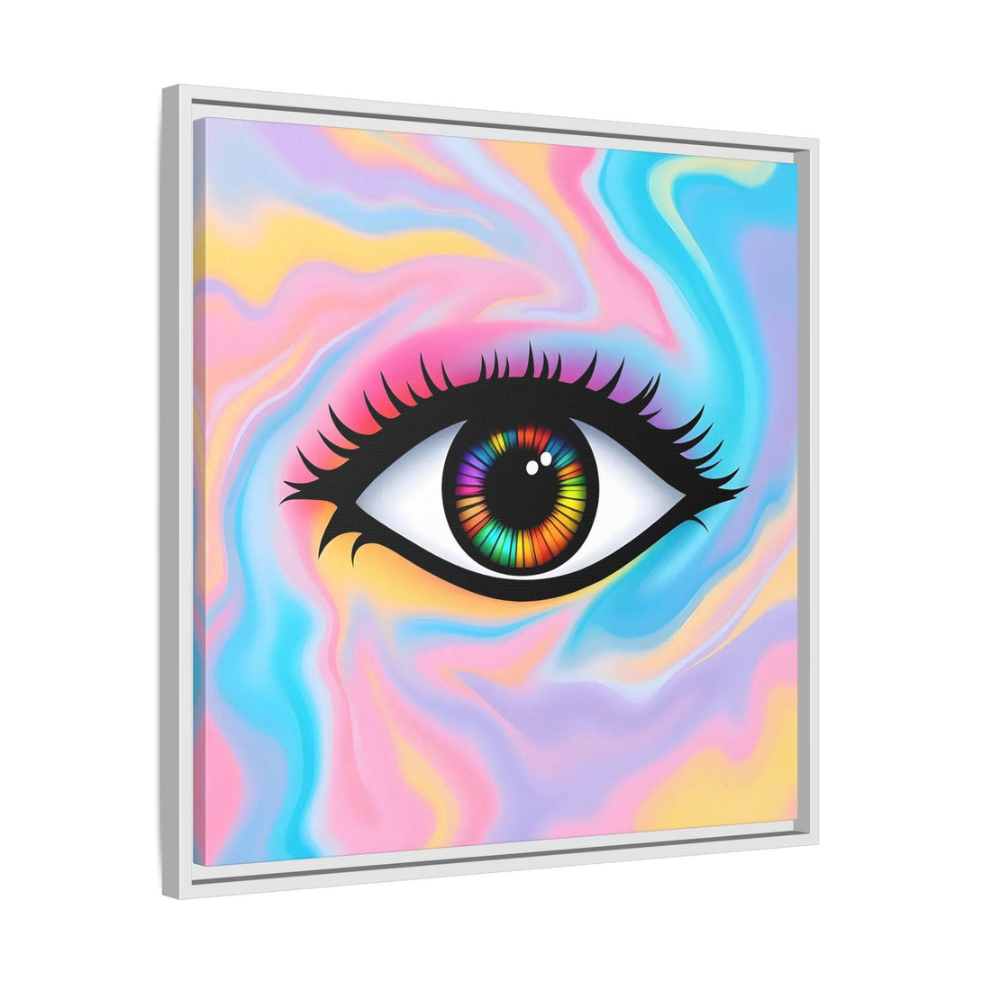 PsEyeFlow #32 - Prism Mirage on Framed Matte Canvas (multi colour) - Highdellic