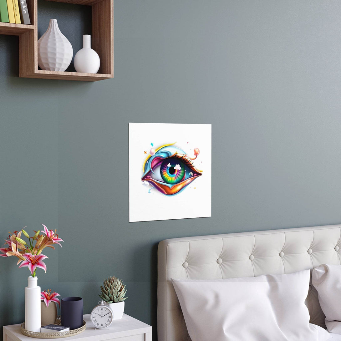 PsEyeDream #4 - Gaze of the Unseen on Premium heavyweight, semi-gloss Silk Poster - Highdellic