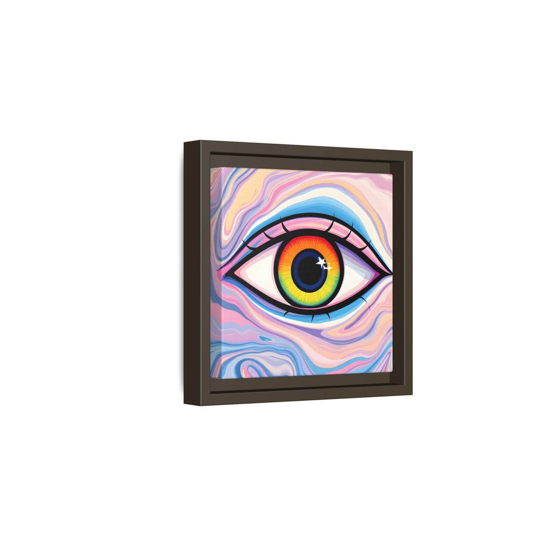 PsEyeFlow #9 - Celestial Stare. ( Colorful Framed Matte Canvas Decor ) - Highdellic
