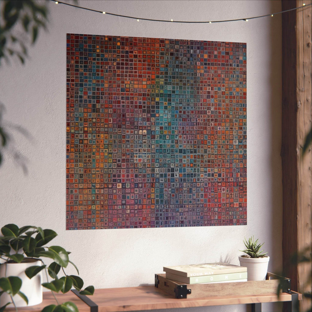 PsEyeCode #2 - Encrypted Echo - on Square Fine Art Poster - Highdellic