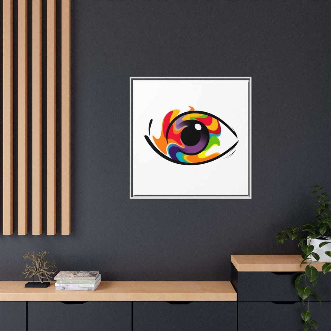 PsEyeGo 3 – Chromatic Flame on Framed Matte Canvas (Multi-color) - Highdellic
