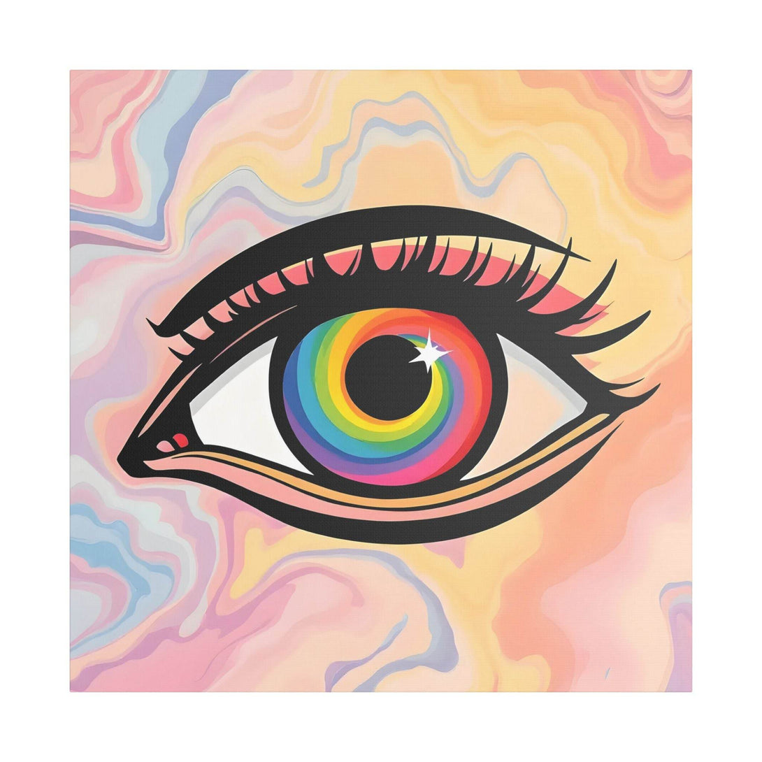 PsEyeFlow #14 - Radiant Spiral. (Satin Canvas, Stretched) - Highdellic