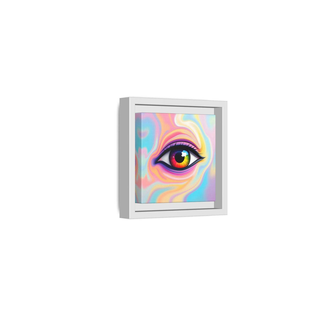 PsEyeFlow #34 – Veil of Visions on Framed Matte Canvas (multi colour) - Highdellic