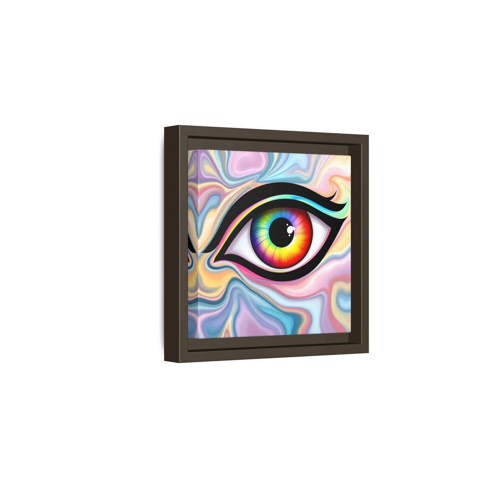 PsEyeFlow #24 - Prism Reflection (Square Matte Canvas, Framed (Multi-color)) - Highdellic