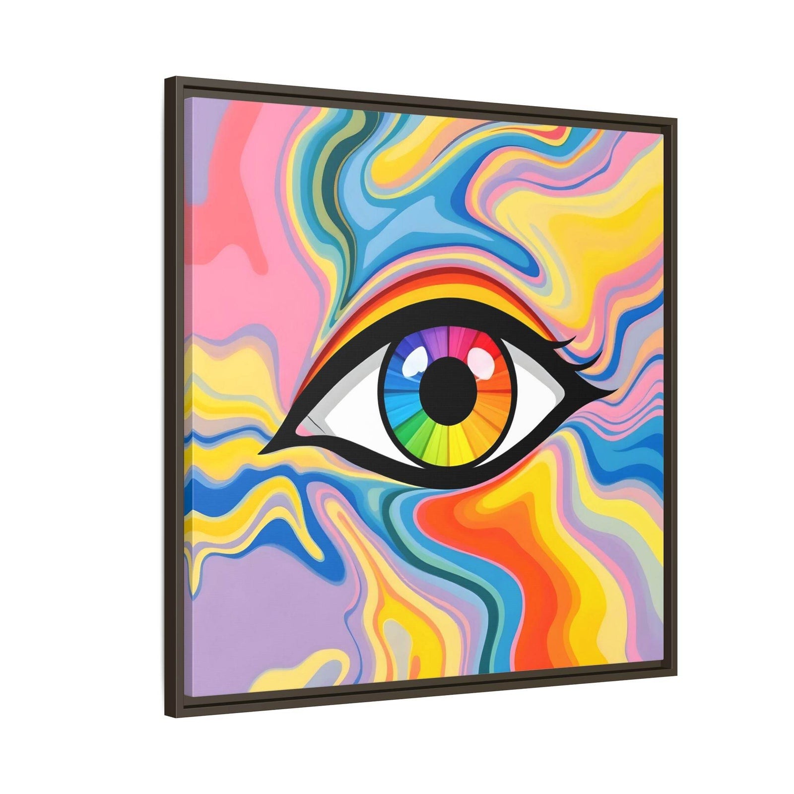 PsEyeFlow #27 - Spectrum Drift. (Matte Canvas, Framed (Multi-color)) - Highdellic