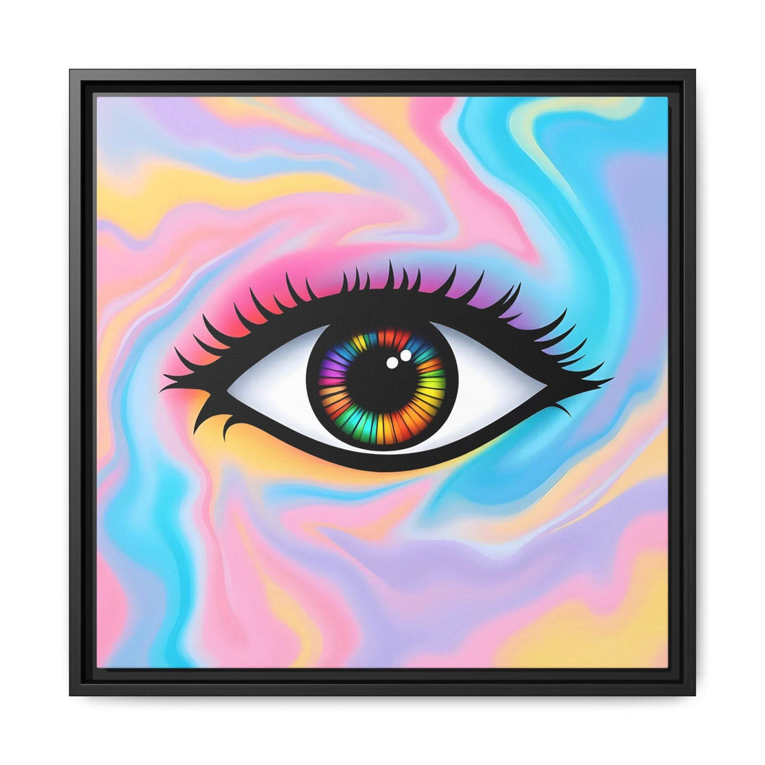 PsEyeFlow #32 - Prism Mirage on Framed Matte Canvas (multi colour) - Highdellic