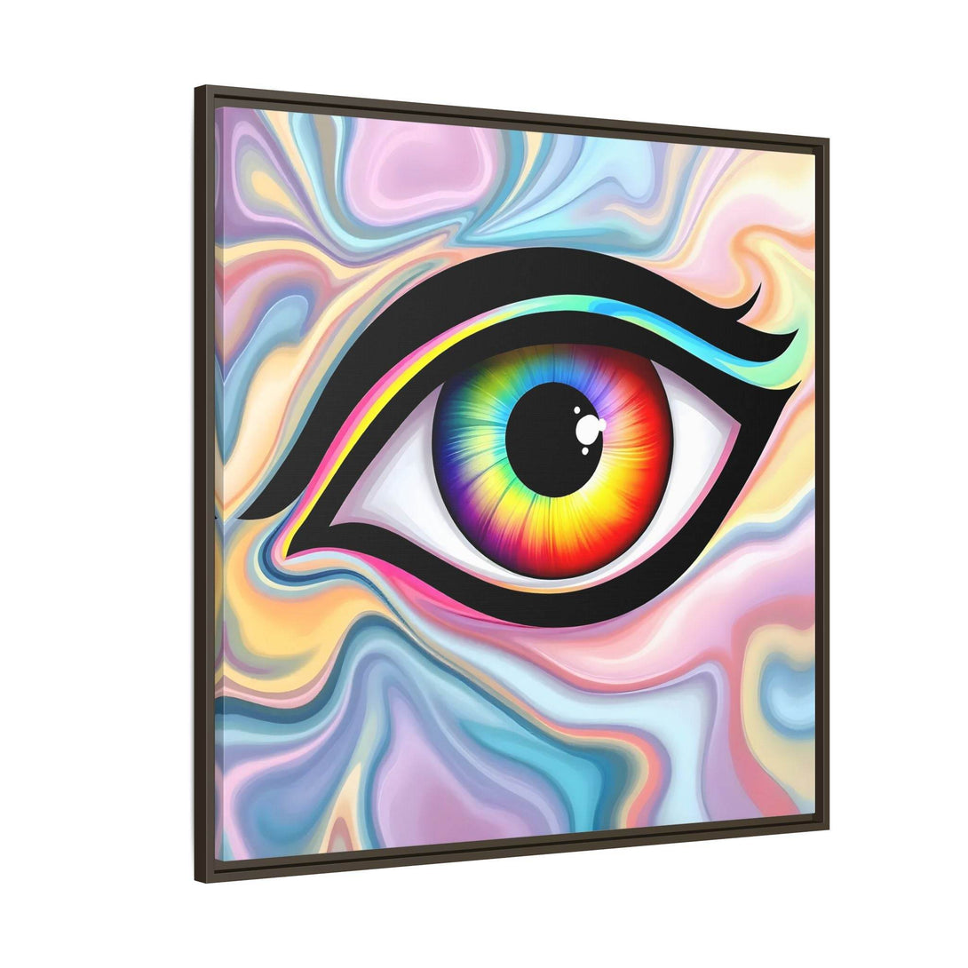 PsEyeFlow #24 - Prism Reflection (Square Matte Canvas, Framed (Multi-color)) - Highdellic