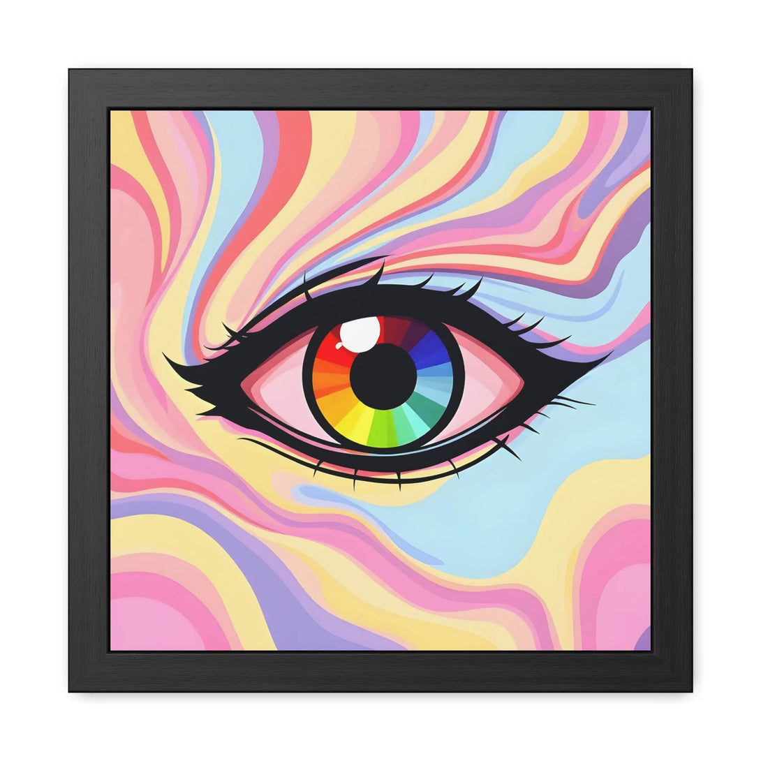 PsEyeFlow #15 - Chromatic Dream. ( wood Framed semi-gloss coated paper ) - Highdellic