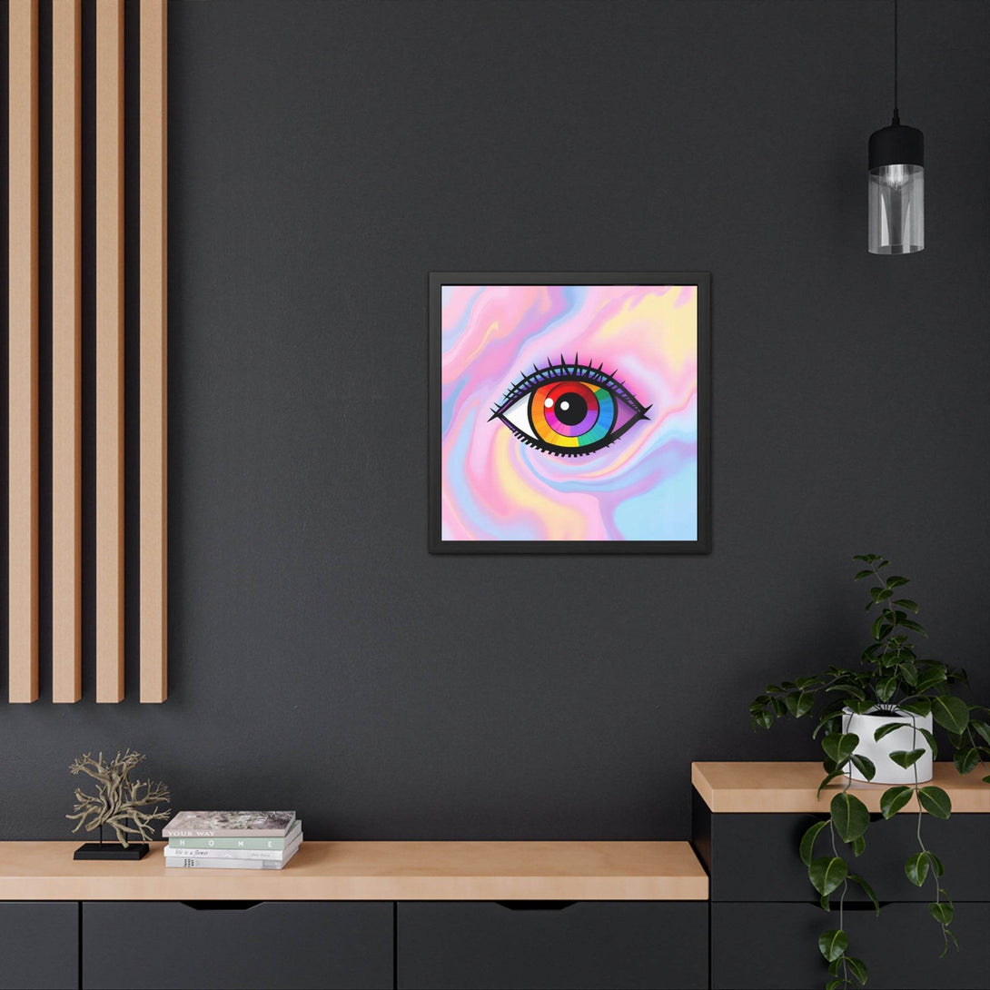 PsEyeFlow #11 - Spectrum Awakening. ( wood Framed semi-gloss coated paper ) - Highdellic