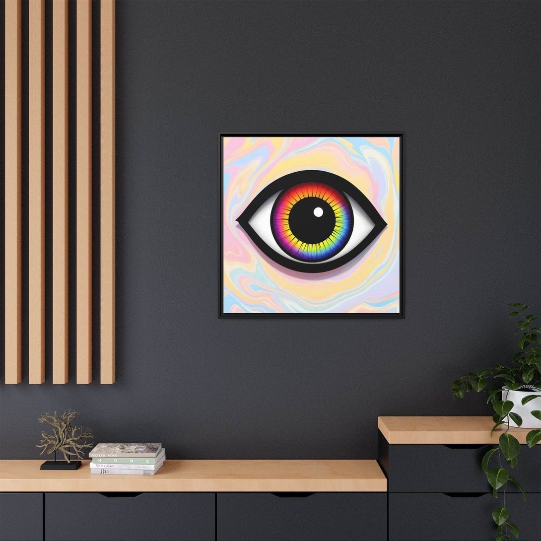 PsEyeFlow #25 - Chromatic Horizon. (Matte Canvas, Framed (Multi-color)) - Highdellic