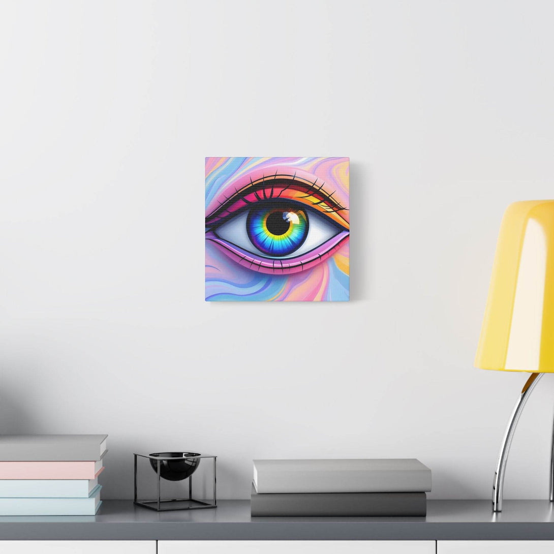PsEyeFlow #13 - Luminous Gaze. (Satin Canvas, Stretched) - Highdellic