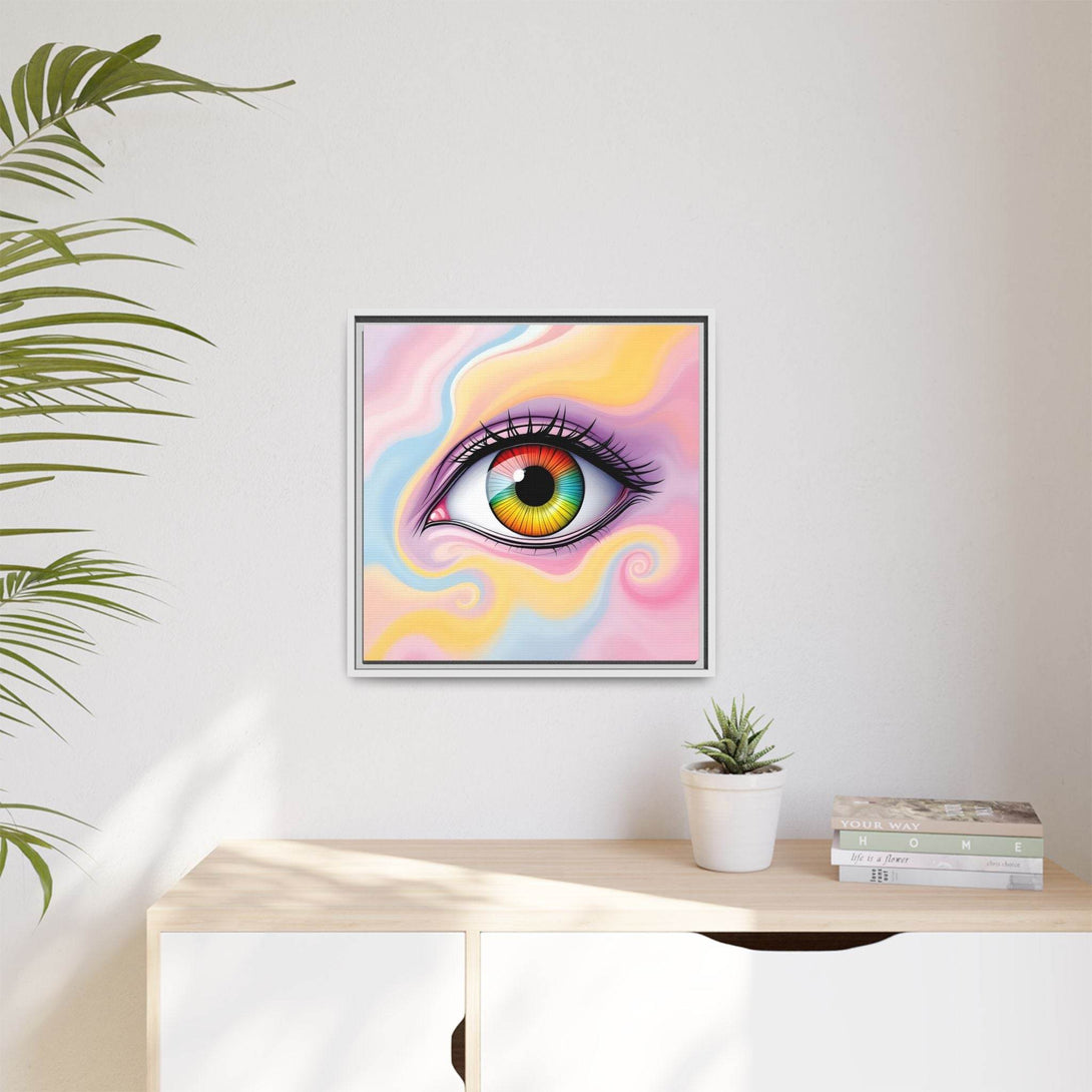 PsEyeFlow #36 – The Whispering Spiral on Framed Matte Canvas - Highdellic