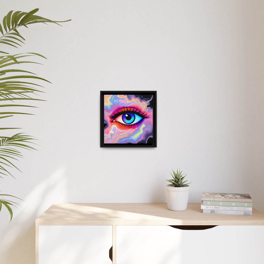 PsEyeFlow #23 - Nebula Gaze ( Colorful Framed Matte Canvas Decor ) - Highdellic