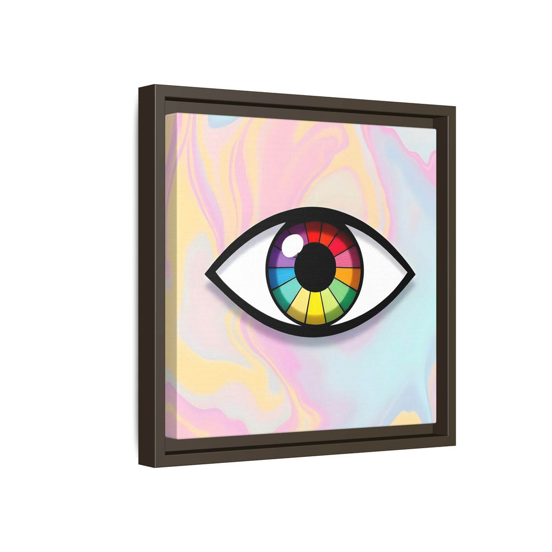 PsEyeFlow 5 - Prism Stare. ( Colorful Framed Matte Canvas Decor ) - Highdellic