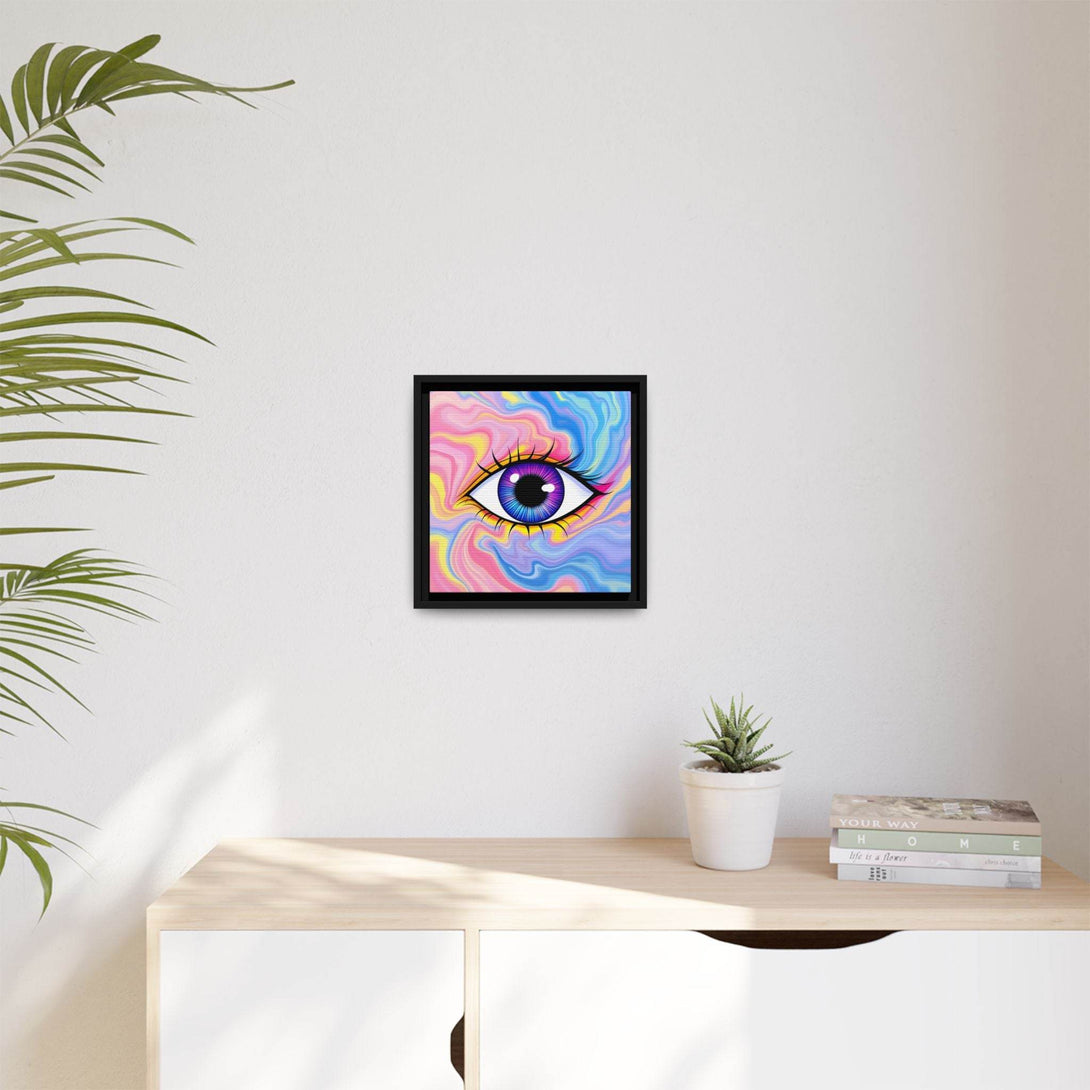 PsEyeFlow #28 - Cosmic Mirage on Framed Matte Canvas (Multi-color) - Highdellic