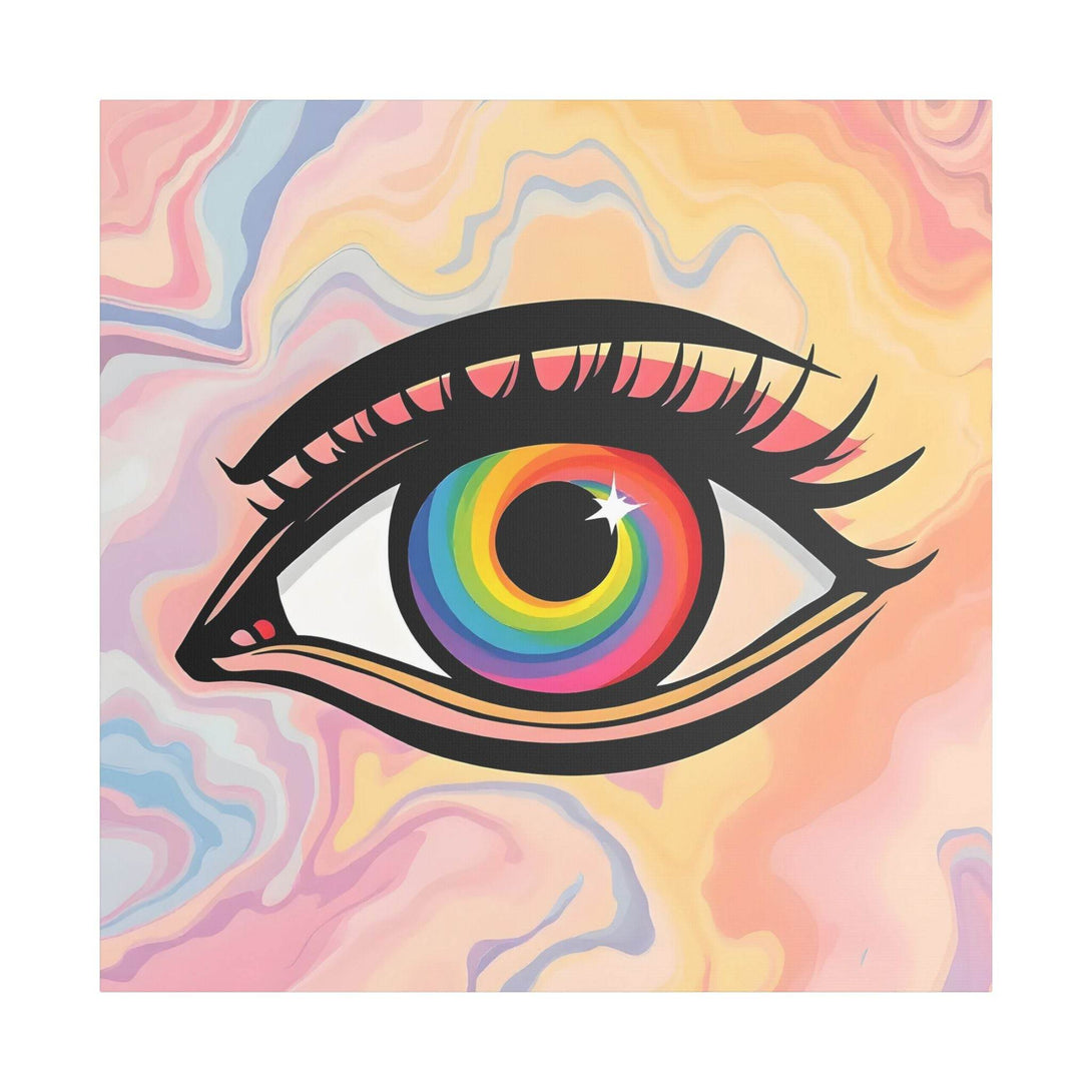 PsEyeFlow #14 - Radiant Spiral. (Satin Canvas, Stretched) - Highdellic