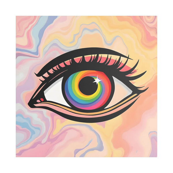 PsEyeFlow #14 - Radiant Spiral. (Satin Canvas, Stretched) - Highdellic