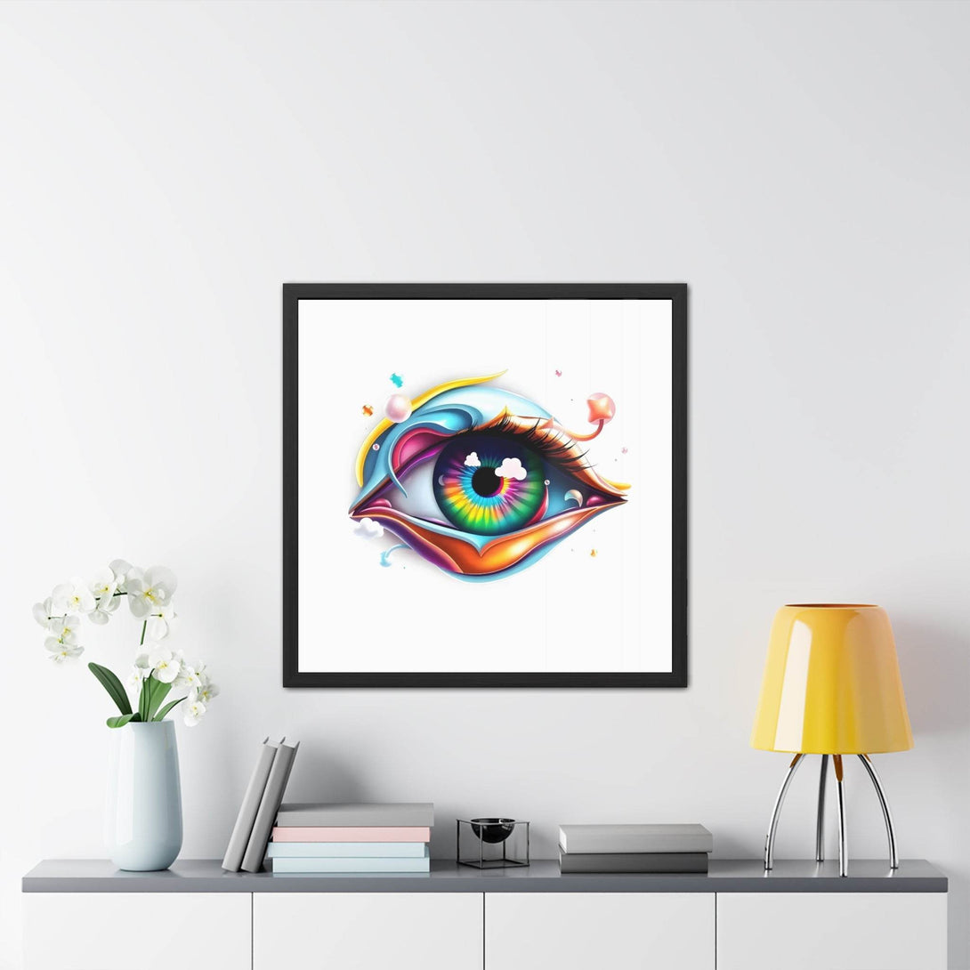PsEyeDream #4 - Gaze of the Unseen on Semi-Gloss Coated Framed Poster - Highdellic