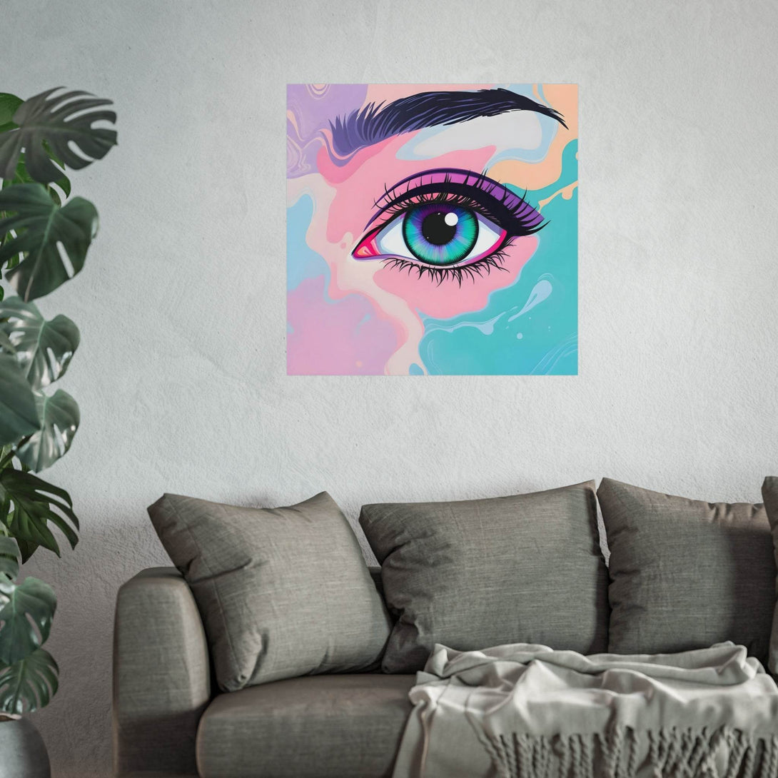 PsEyeFlow #2 – Lucid Gaze on Square Fine Art Poster - Highdellic
