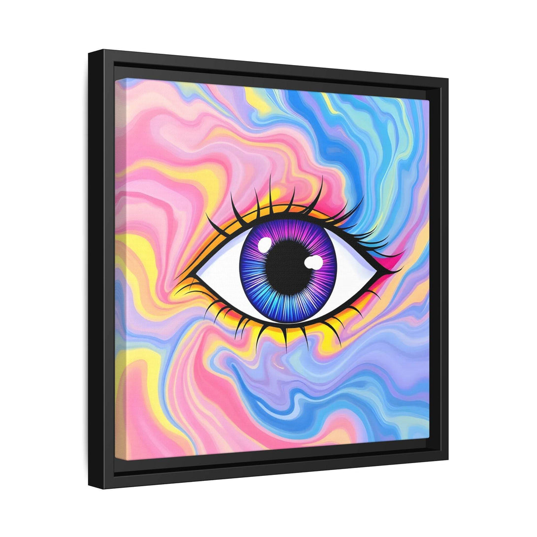 PsEyeFlow #28 - Cosmic Mirage on Framed Matte Canvas (Multi-color) - Highdellic