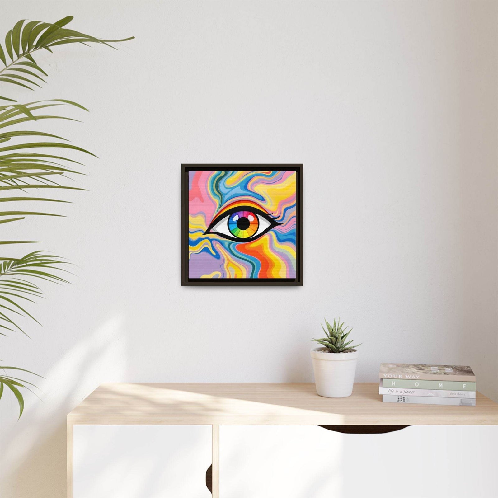 PsEyeFlow #27 - Spectrum Drift. (Matte Canvas, Framed (Multi-color)) - Highdellic