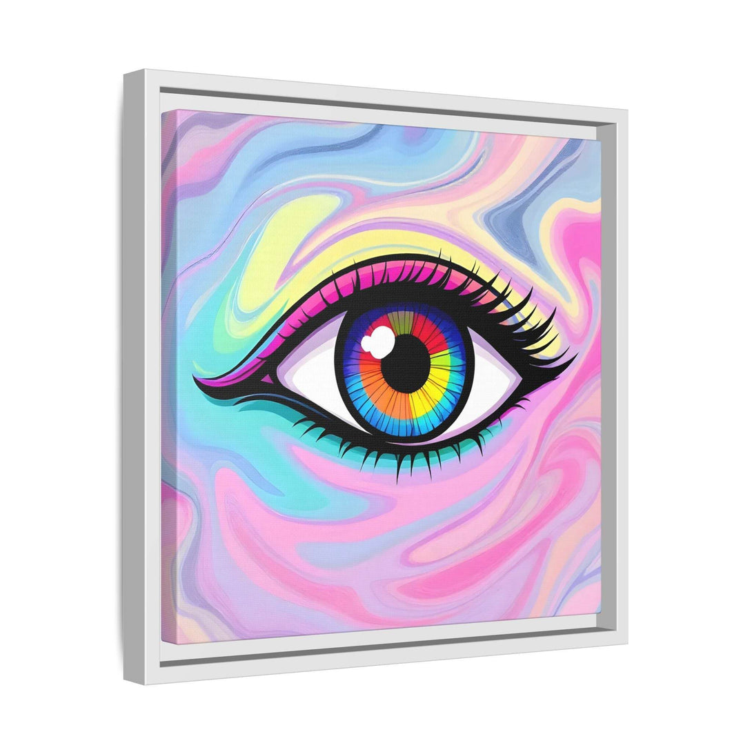 PsEyeFlow #8 - Radiant Vision. ( Colourful Framed Matte Canvas Decor ) - Highdellic