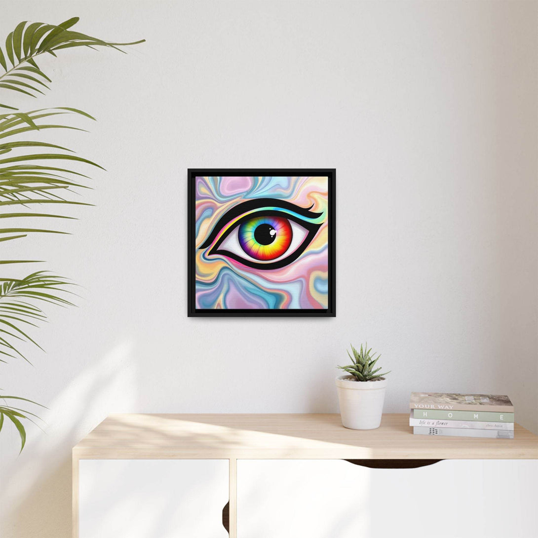 PsEyeFlow #24 - Prism Reflection (Square Matte Canvas, Framed (Multi-color)) - Highdellic