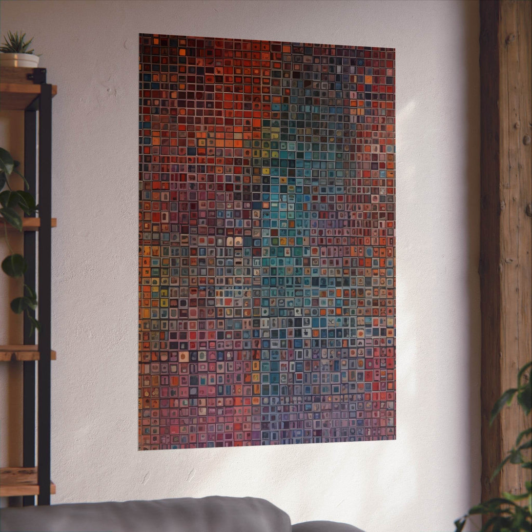 PsEyeCode #2b - Encrypted Echo on Vertical (2:3) Fine Art Poster - Highdellic