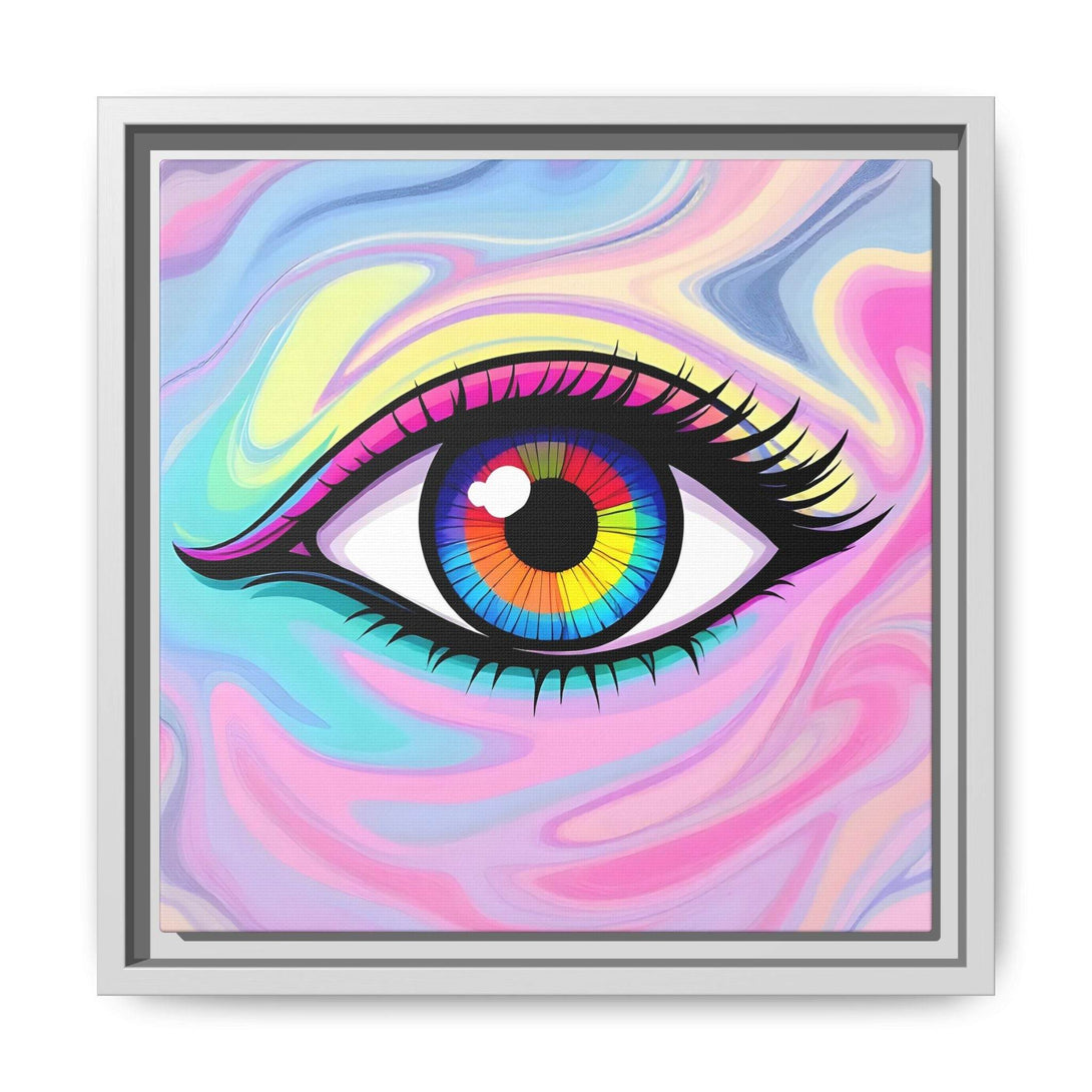 PsEyeFlow #8 - Radiant Vision. ( Colourful Framed Matte Canvas Decor ) - Highdellic