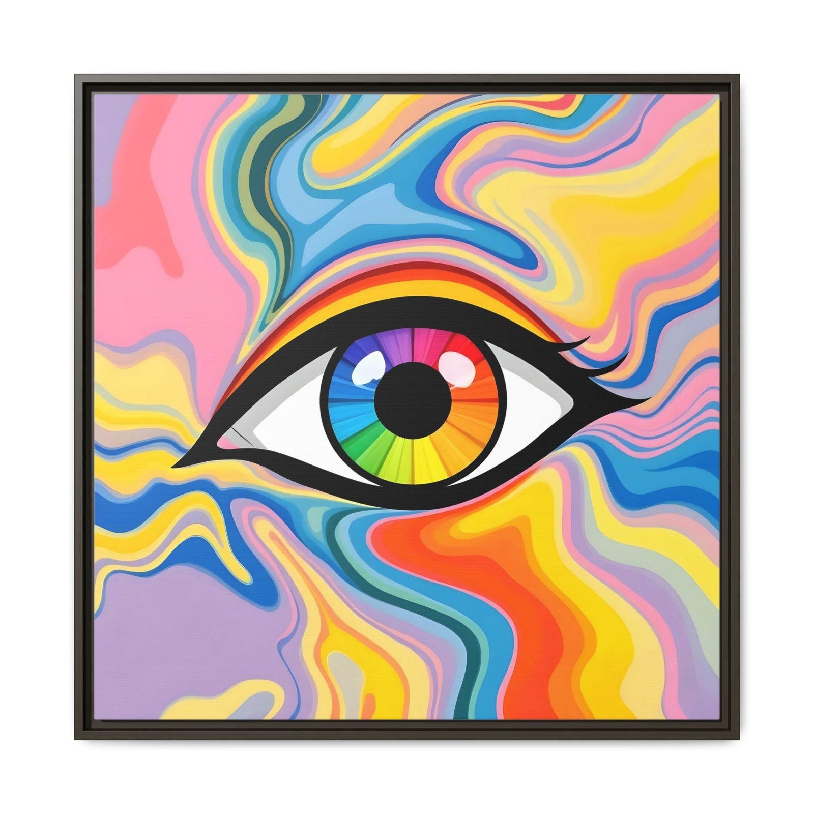 PsEyeFlow #27 - Spectrum Drift. (Matte Canvas, Framed (Multi-color)) - Highdellic