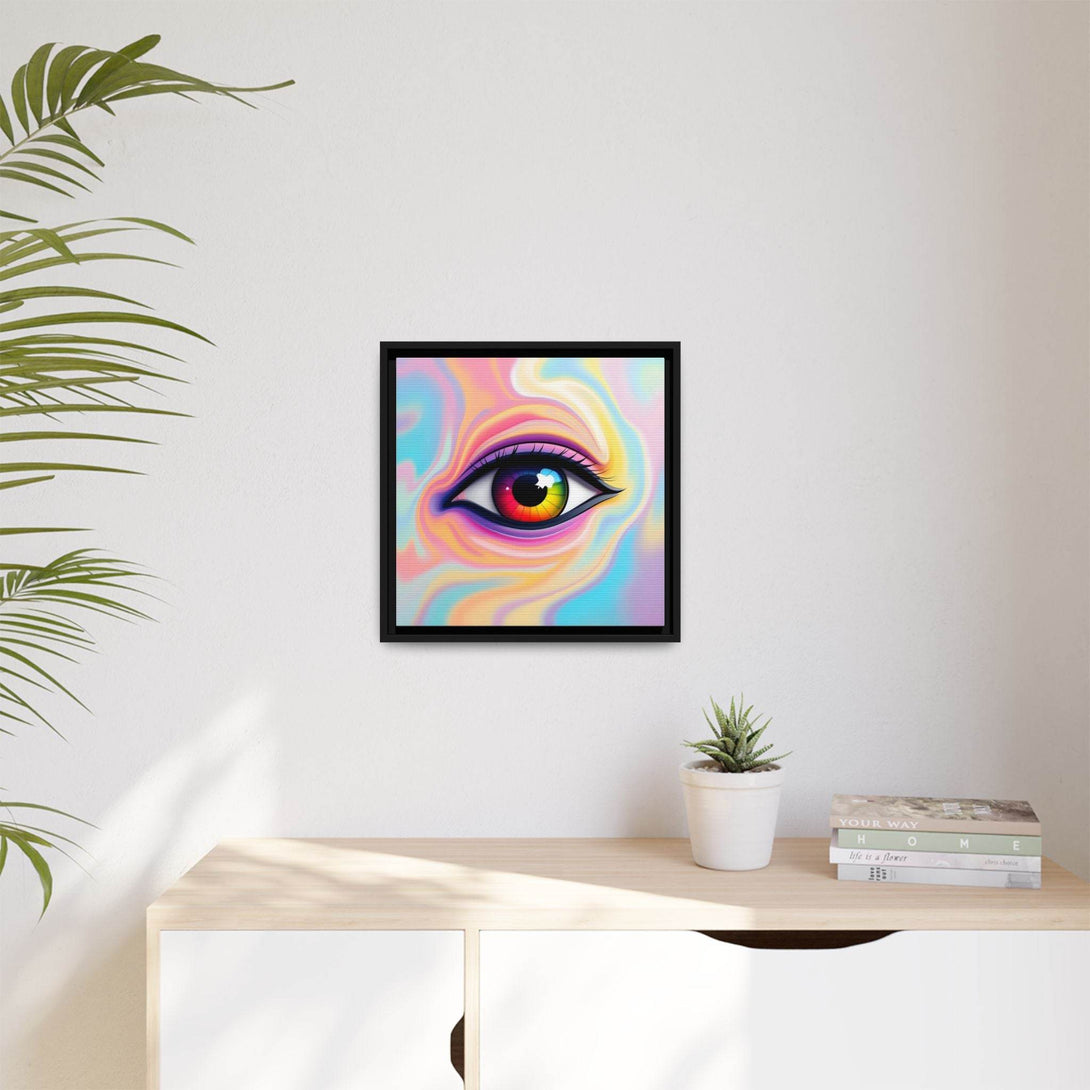 PsEyeFlow #34 – Veil of Visions on Framed Matte Canvas (multi colour) - Highdellic