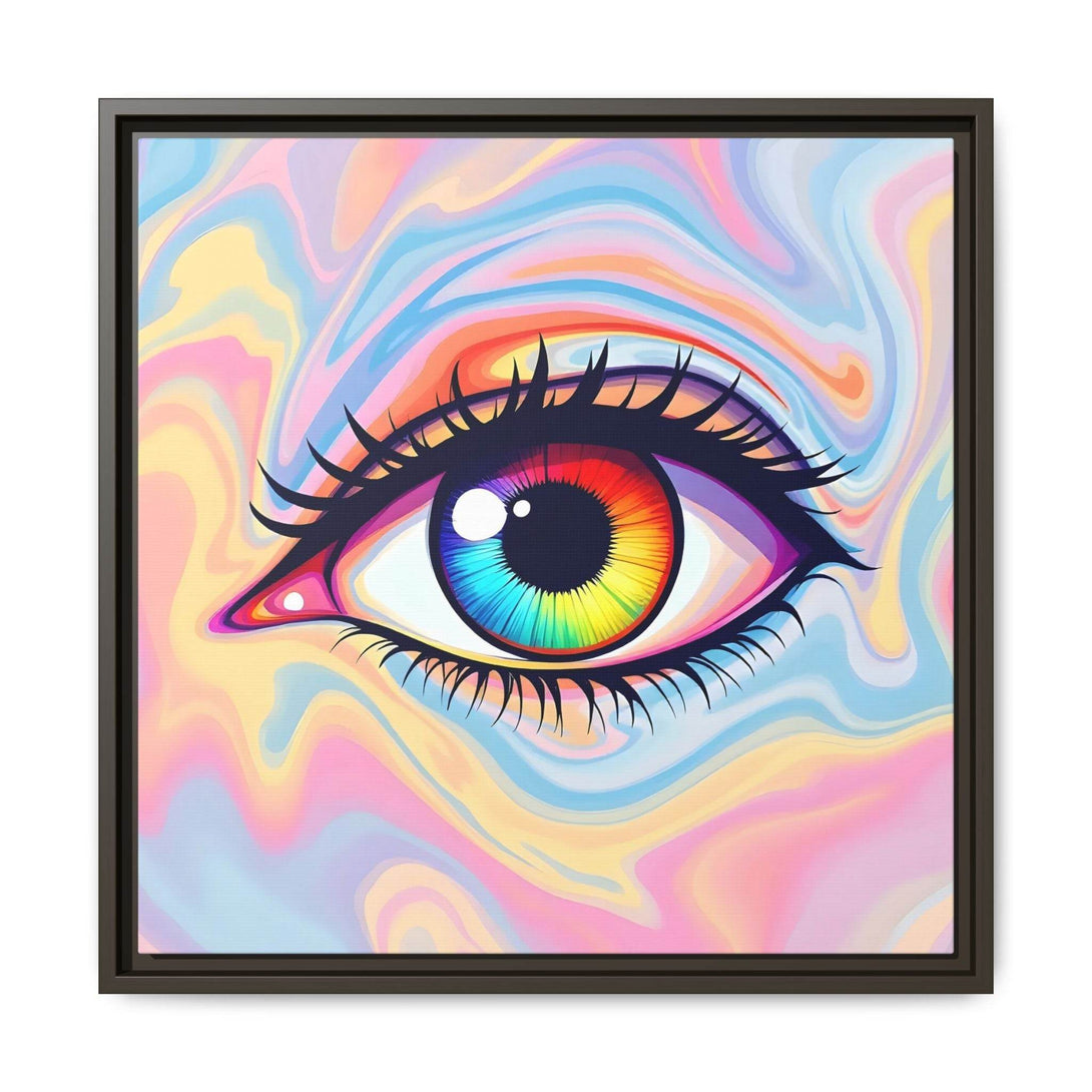 PsEyeFlow #20 - Dreamwave Vision. ( Colorful Framed Matte Canvas Decor ) - Highdellic