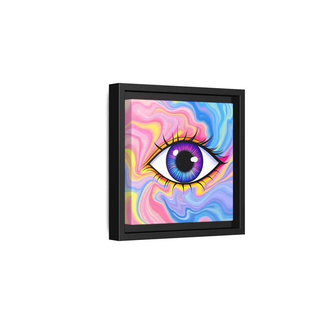 PsEyeFlow #28 - Cosmic Mirage on Framed Matte Canvas (Multi-color) - Highdellic
