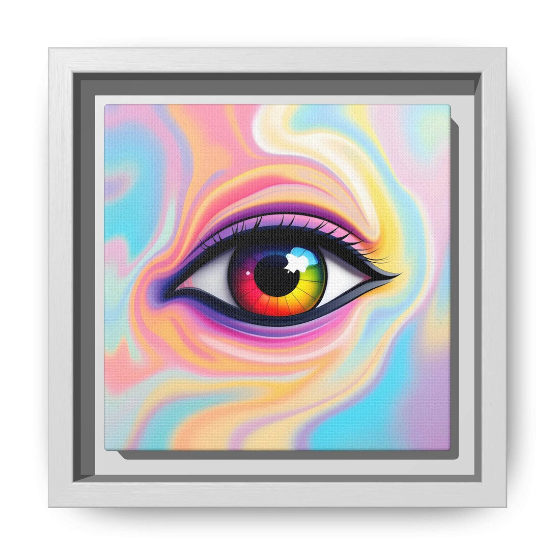 PsEyeFlow #34 – Veil of Visions on Framed Matte Canvas (multi colour) - Highdellic