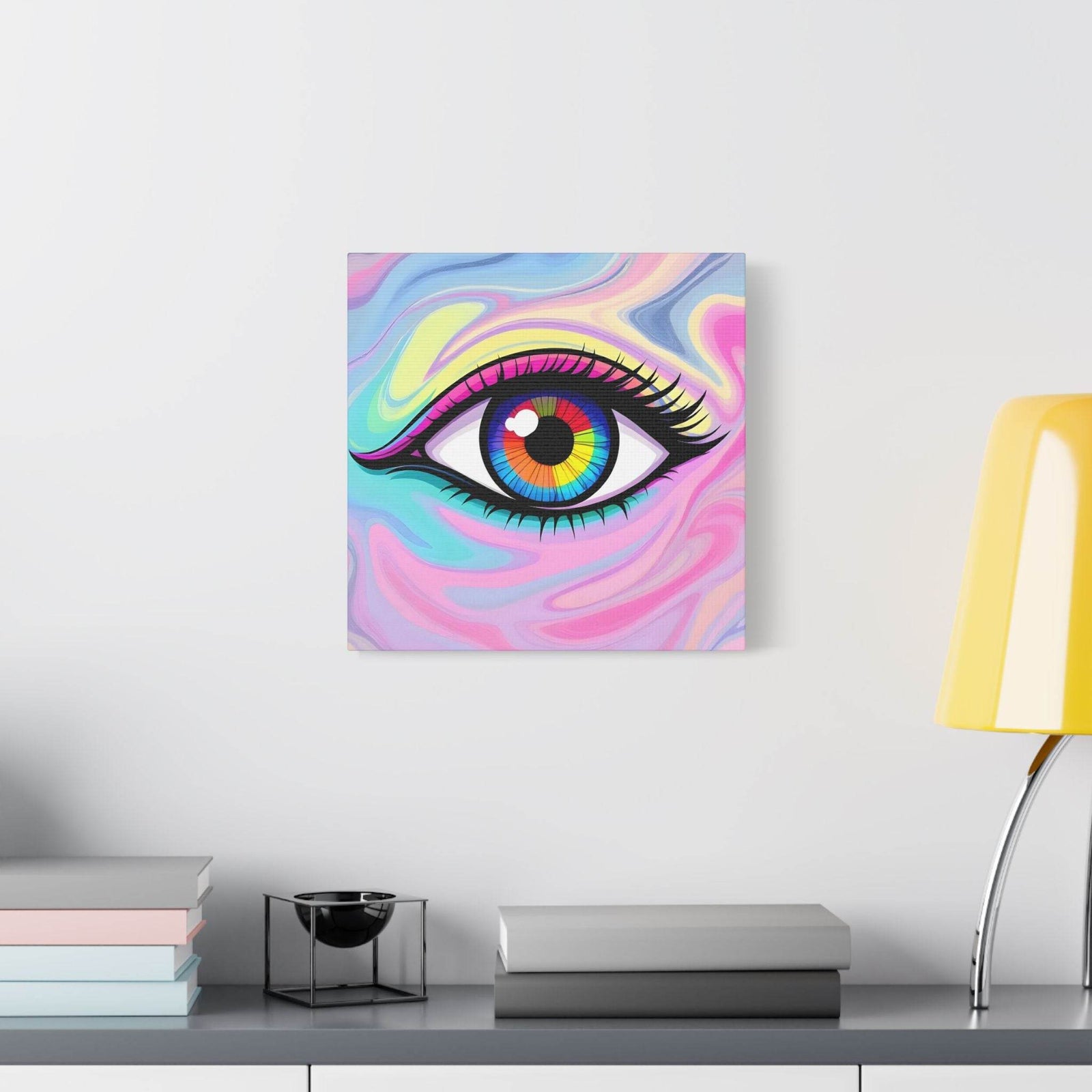 PsEyeFlow #8 - Radiant Vision. (Satin Canvas, Stretched) - Highdellic