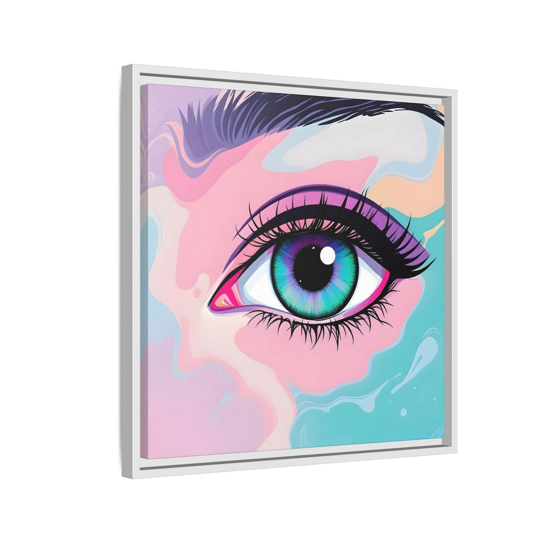 PsEyeFlow #2 – Lucid Gaze. ( Colorful Framed Matte Canvas Decor ) - Highdellic