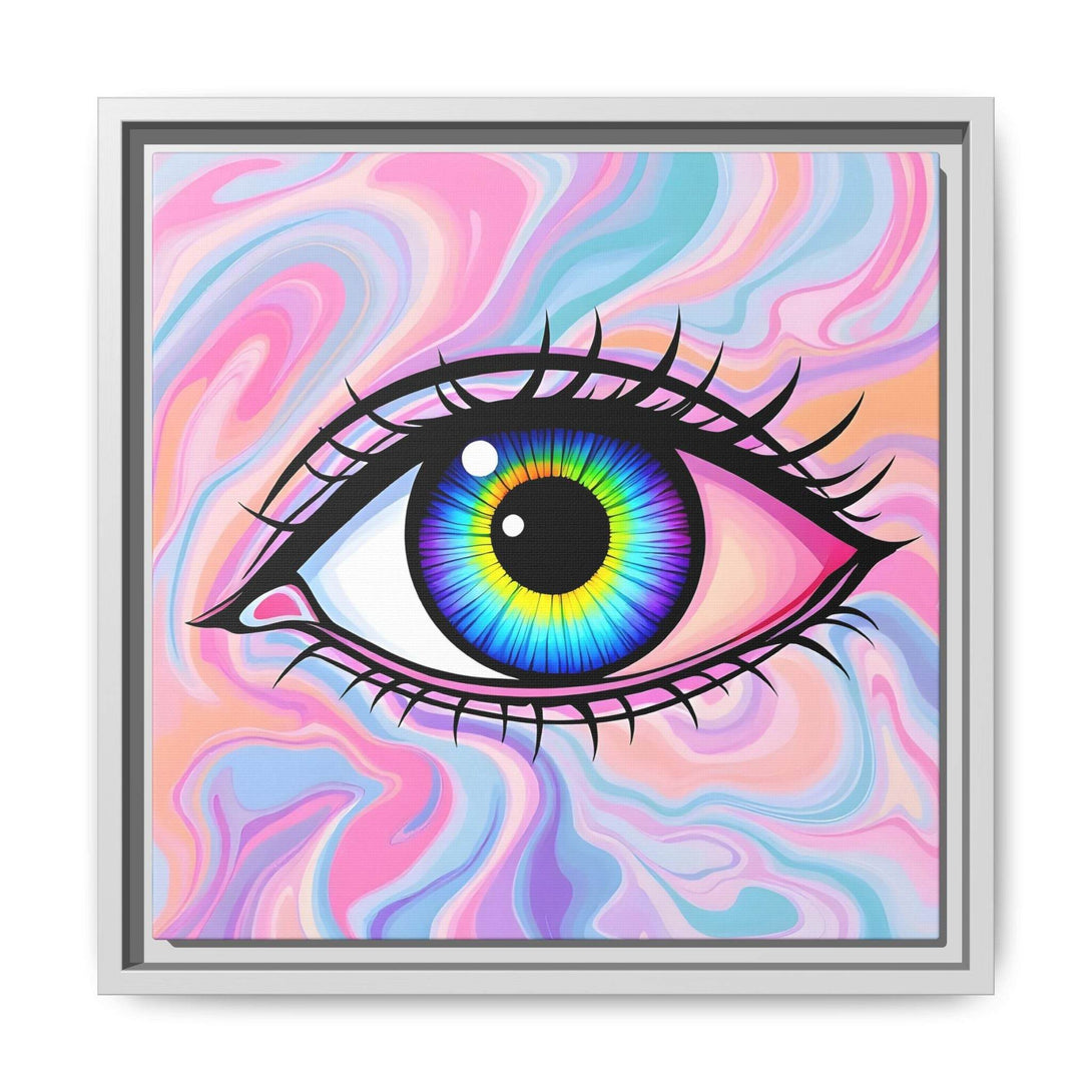 PsEyeFlow #3 – Vivid Mirage (Matte Canvas, Framed (Multi-color)) - Highdellic