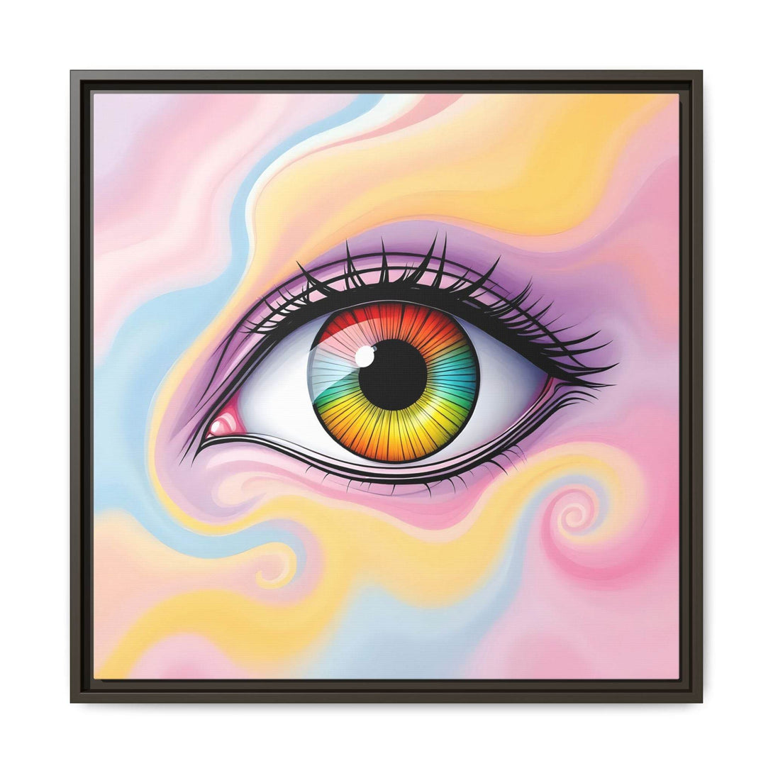 PsEyeFlow #36 – The Whispering Spiral on Framed Matte Canvas - Highdellic