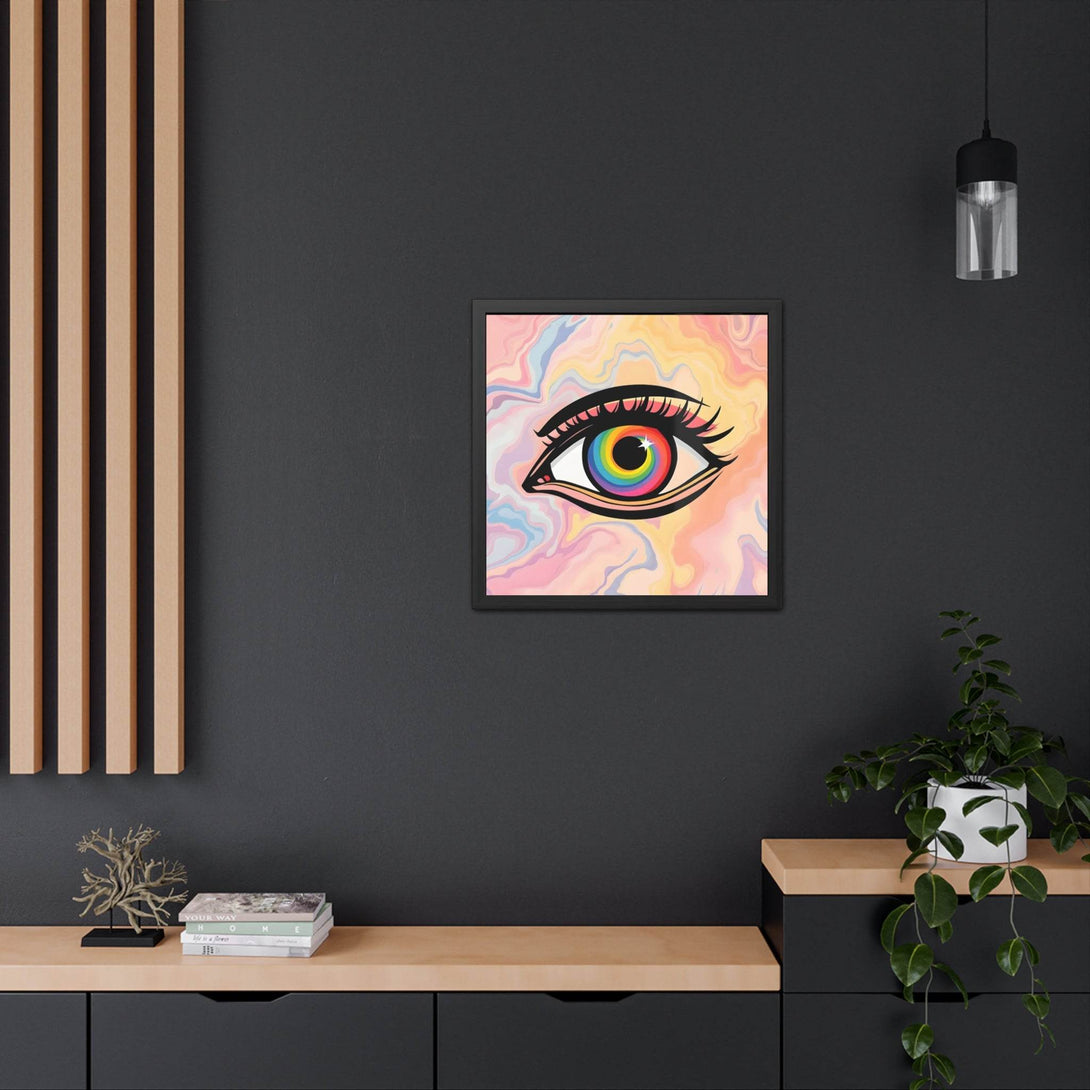 PsEyeFlow #14 - Radiant Spiral. ( wood Framed semi-gloss coated paper ) - Highdellic
