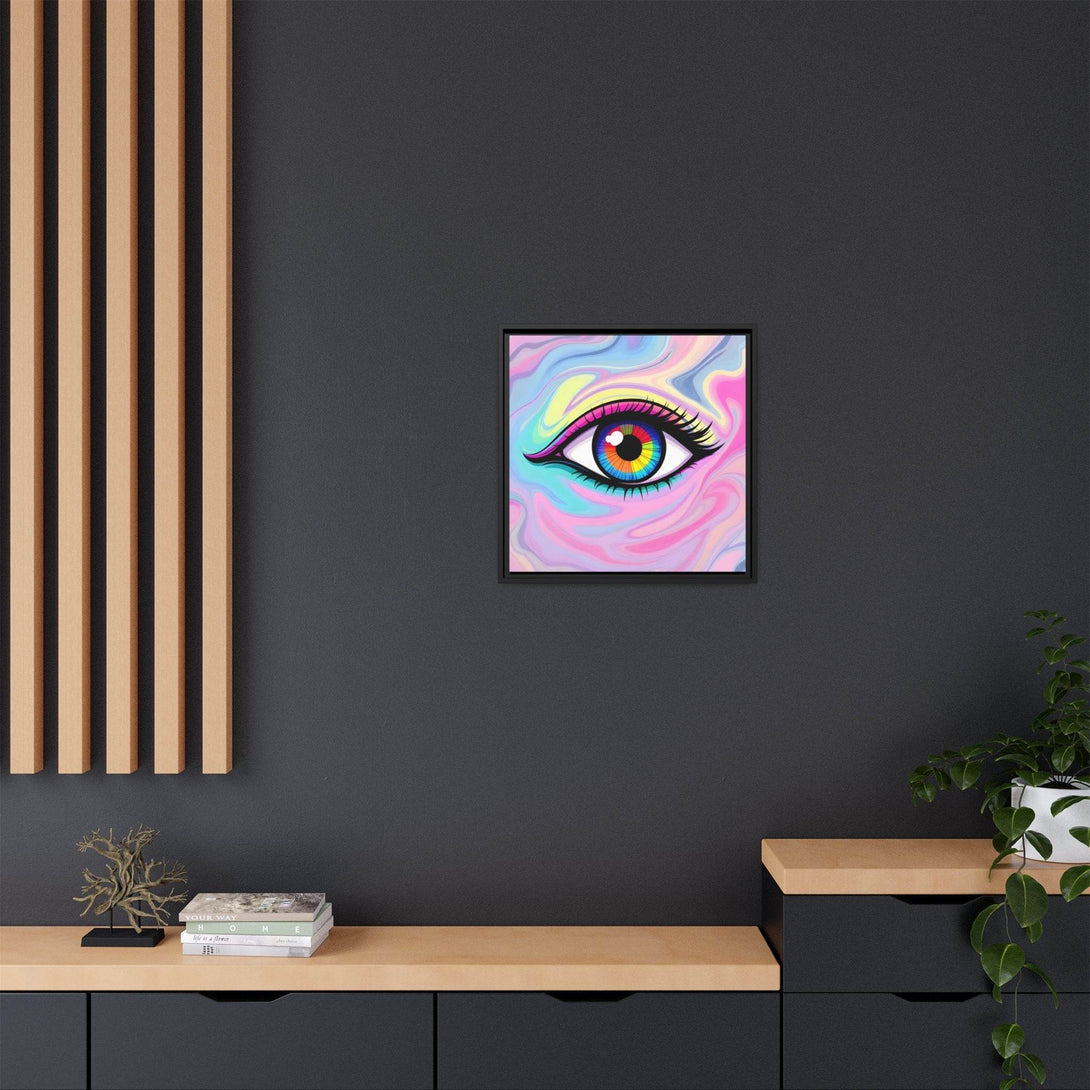 PsEyeFlow #8 - Radiant Vision. ( Colourful Framed Matte Canvas Decor ) - Highdellic
