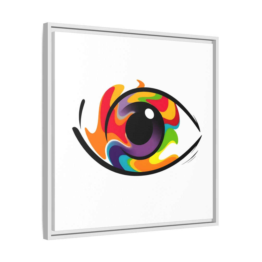 PsEyeGo 3 – Chromatic Flame on Framed Matte Canvas (Multi-color) - Highdellic