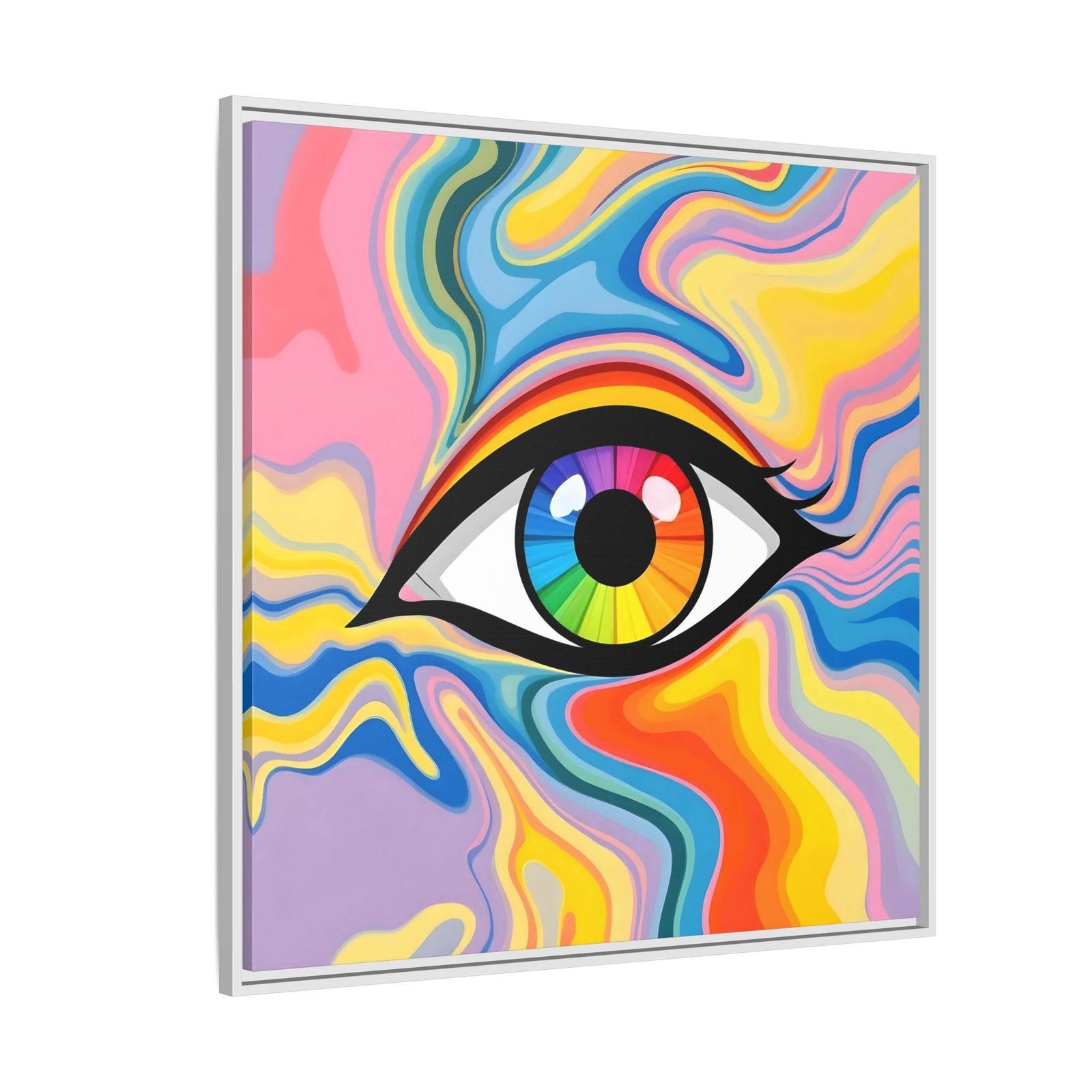PsEyeFlow #27 - Spectrum Drift. (Matte Canvas, Framed (Multi-color)) - Highdellic