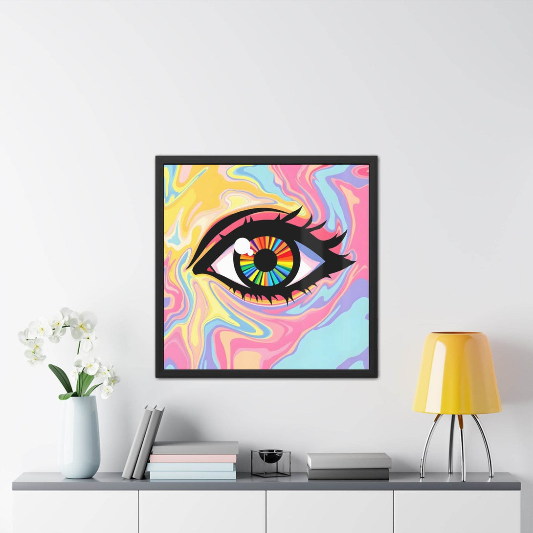 PsEyeFlow #12 - Prismatic Glimpse. ( wood Framed semi-gloss coated paper ) - Highdellic